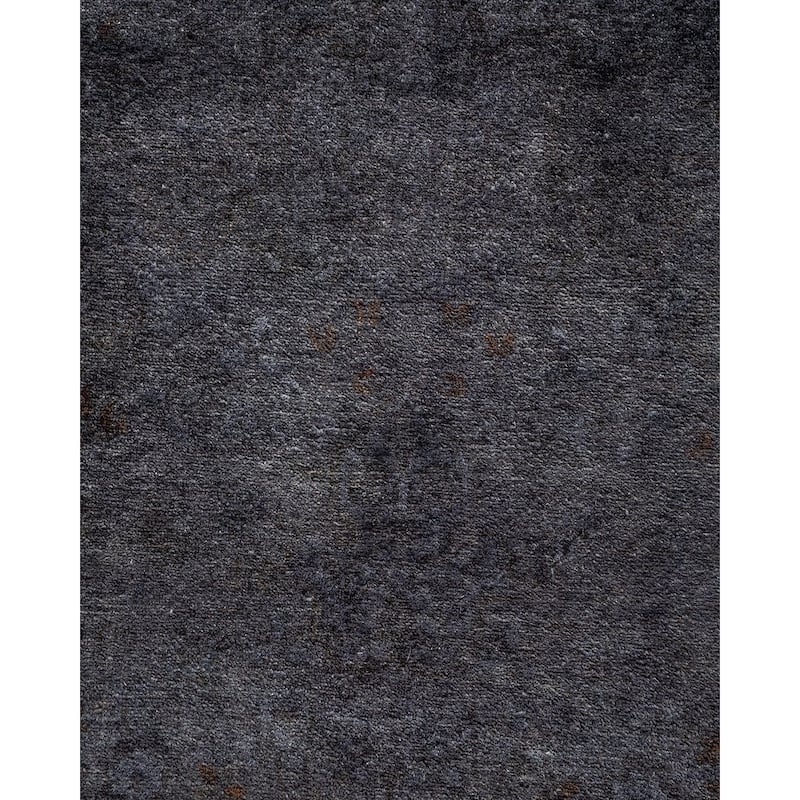 Overton Hand Knotted Wool Vintage Inspired Modern Contemporary Overdyed Gray Area Rug - 3' 1" x 5' 5"