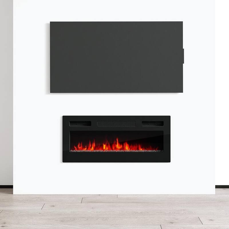 Recessed Wall-mounted Electric Fireplace