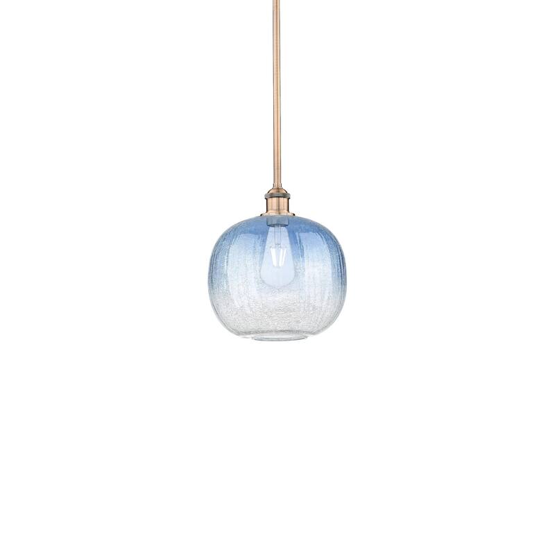 Innovations Lighting 616-1S-12-11 Brookhaven Sphere Pendant Brookhaven - Antique Copper / Sapphire Blue
