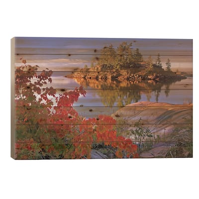 Island In Georgian Bay, Lake Huron, Killarney Provincial Park, Ontario, Canada Print On Wood by Tim Fitzharris - Multi-Color