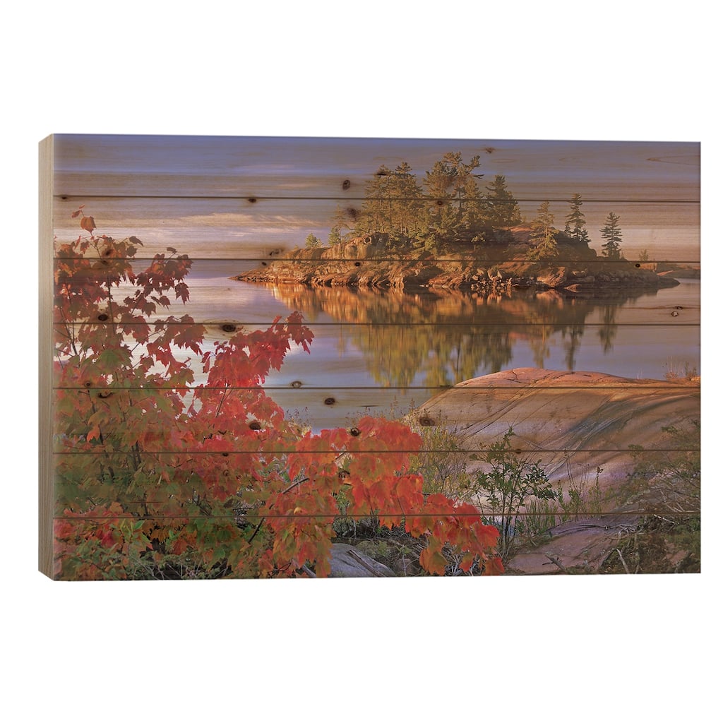 Island In Georgian Bay, Lake Huron, Killarney Provincial Park, Ontario, Canada Print On Wood by Tim Fitzharris - Multi-Color