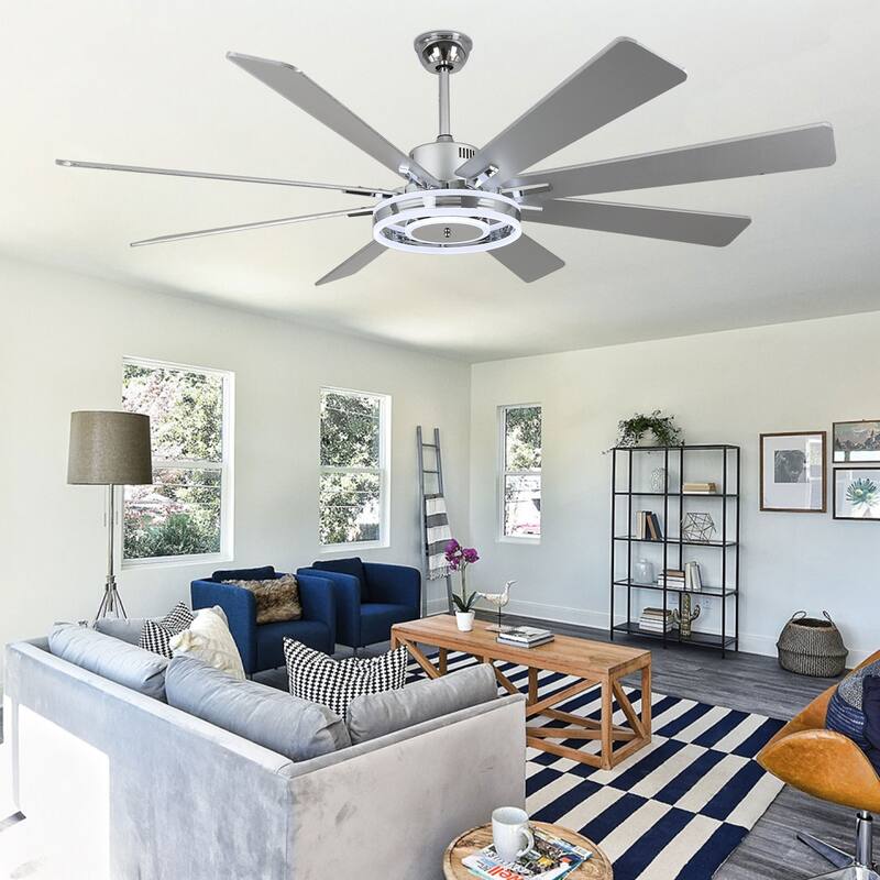 20"/24"/72" Oaks Aura Cotti Low Profile Dimmable Smart Ceiling Fan with Lights 6-Speed Flush Mount Modern Remote