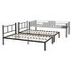 preview thumbnail 10 of 16, Twin Metal Triple Bunk Bed with Vent Board,Separatable into Three Beds