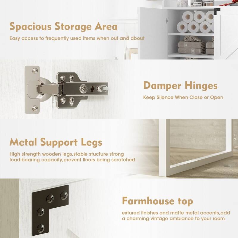 Shoe Cabinet with Doors 6-Tier Shoe Storage Cabinet with Adjustable Shelves