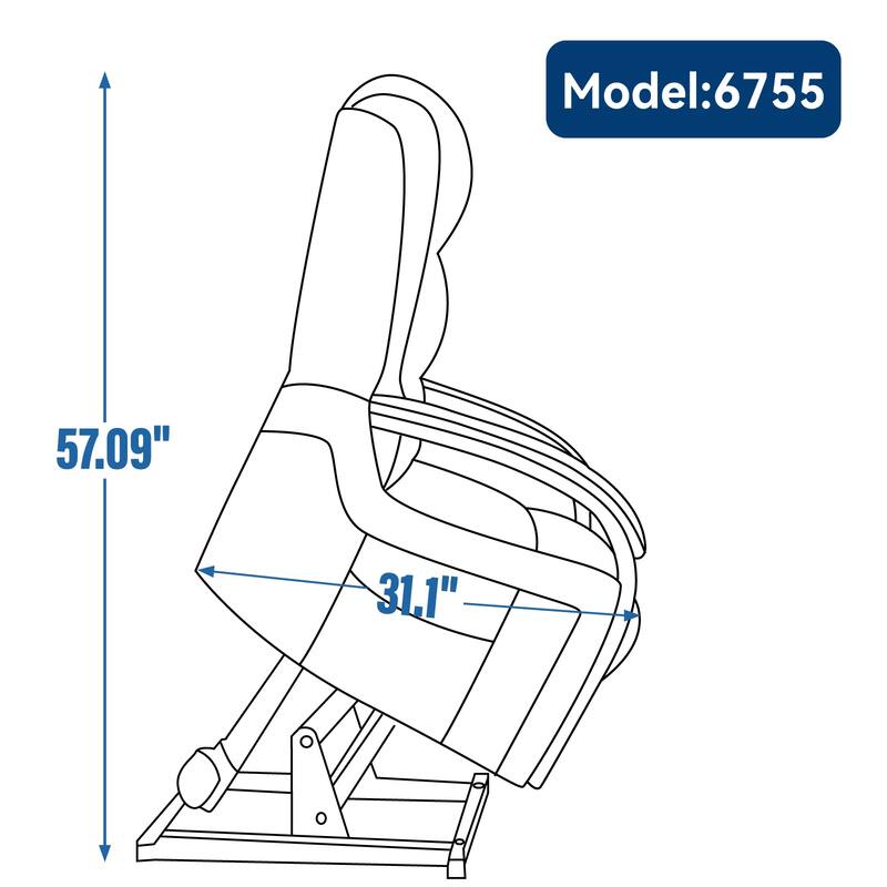 Power Lift Recliner Chair Dual Motor Infinite Position with Solid Wood Armrests, Heat Massage and Heavy Duty Motion Mechanism