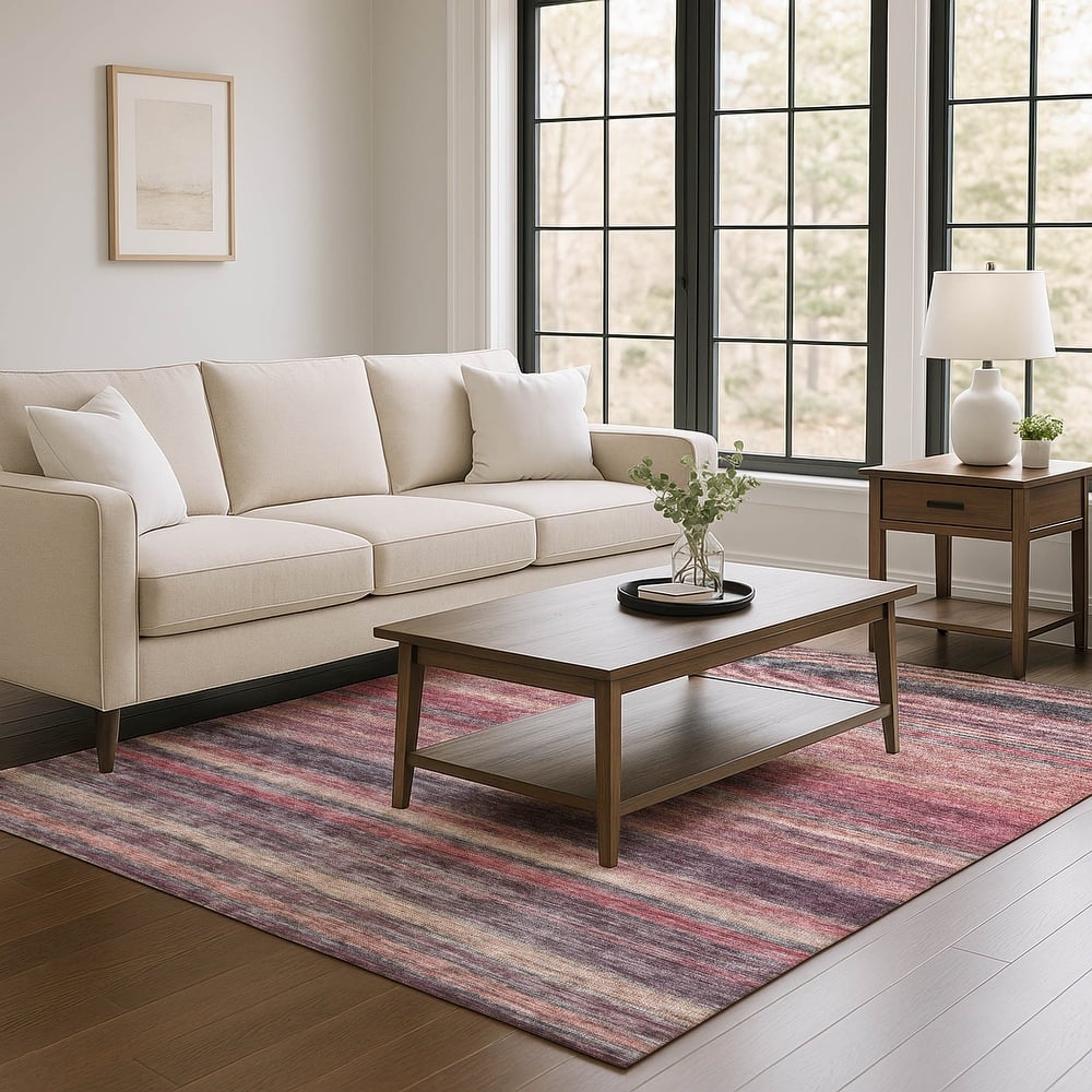 Premium Washable Super Soft Ombre Stripes Mayfield Rug