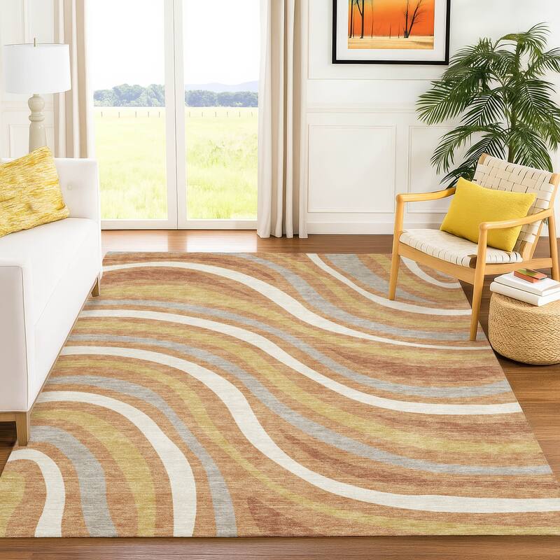 Machine Washable Indoor/ Outdoor Traditional Mimi Chantille Rug