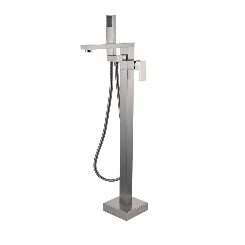 Topcraft Floor Mounted Bathtub Filler with Handheld Showerhead
