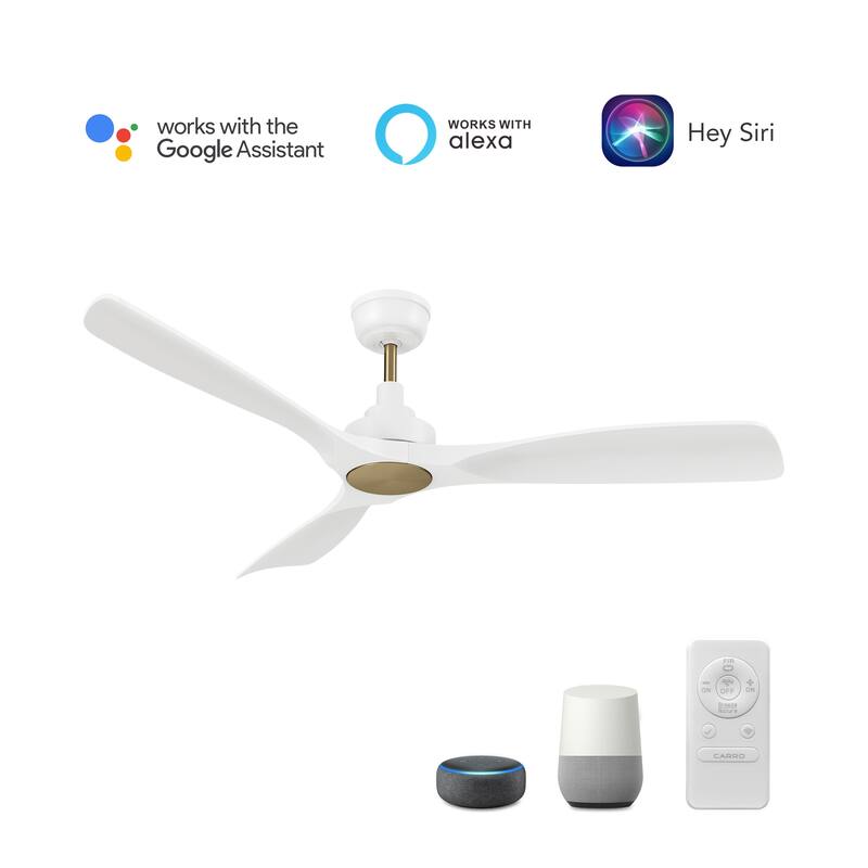 CARRO Ayr 52-inch Indoor Smart Ceiling Fan with Remote-No Light - N/A