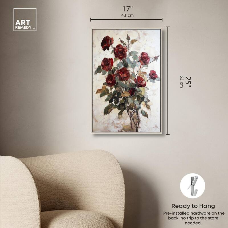 Velvet Vermilion II Canvas by Art Remedy
