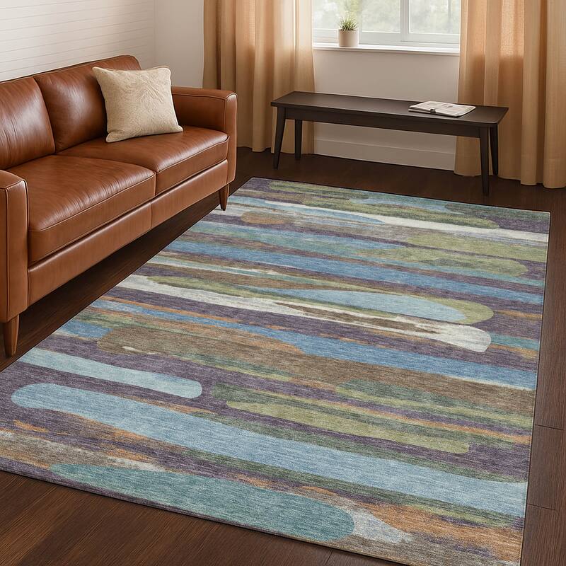 Machine Washable Indoor/ Outdoor Casual Merriam Chantille Rug