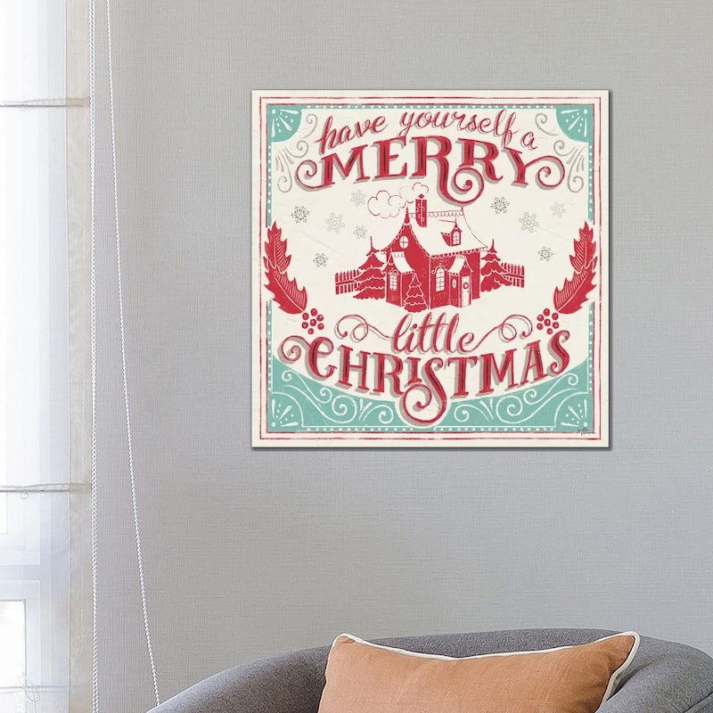 iCanvas "Merry Little Christmas V" by Janelle Penner Canvas Print - 26x26x1.5