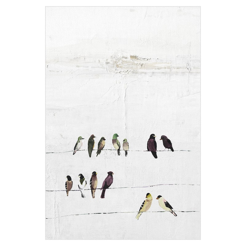 Birds on a Wire by Mark Lague Canvas Art Print