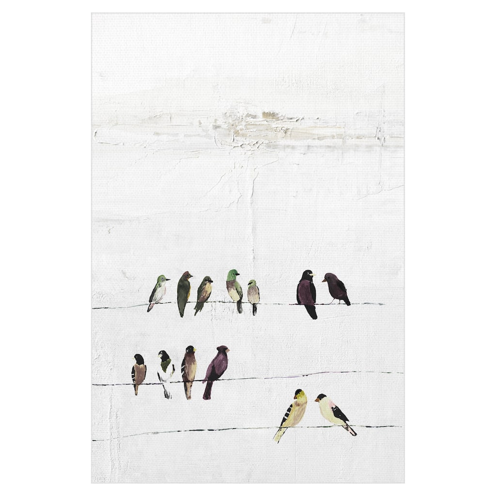 Birds on a Wire by Mark Lague Canvas Art Print