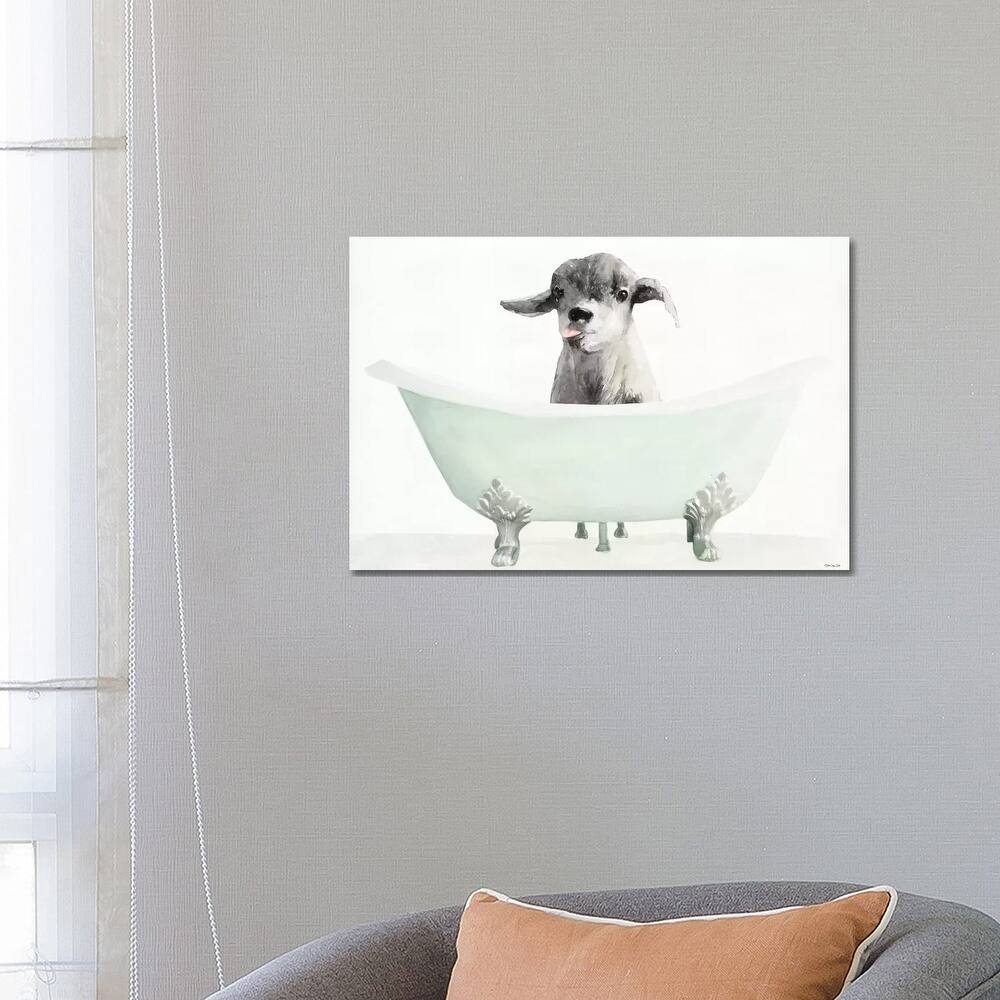 iCanvas "Vintage Tub with Goat" by Stellar Design Studio Canvas Print