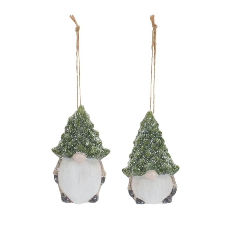 6ct Gnome with Tree Hat Christmas Ornaments 3.5"