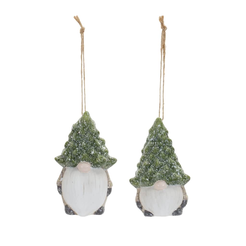 6ct Gnome with Tree Hat Christmas Ornaments 3.5"