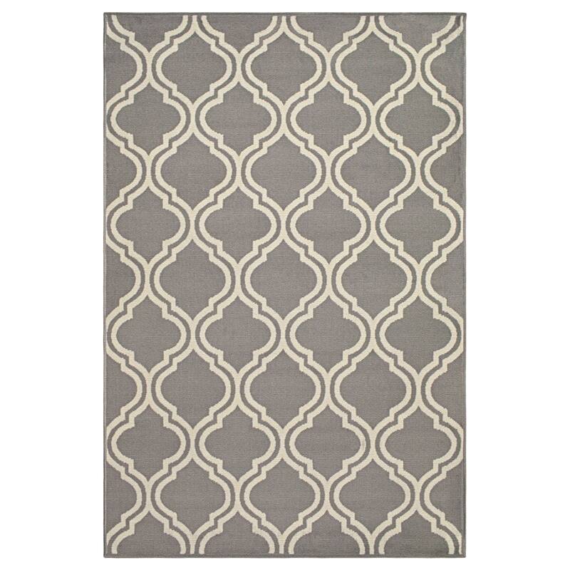 Contemporary Ornamental Double Trellis Power-Loomed Indoor Area Rug by Superior