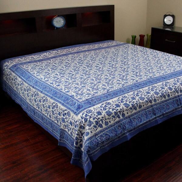 Shop Cotton Block Print Tapestry Wall Hang Tablecloth Bedspread