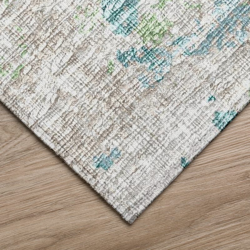 Indoor/ Outdoor Accord Modern Abstract Polyester Washable Rug New