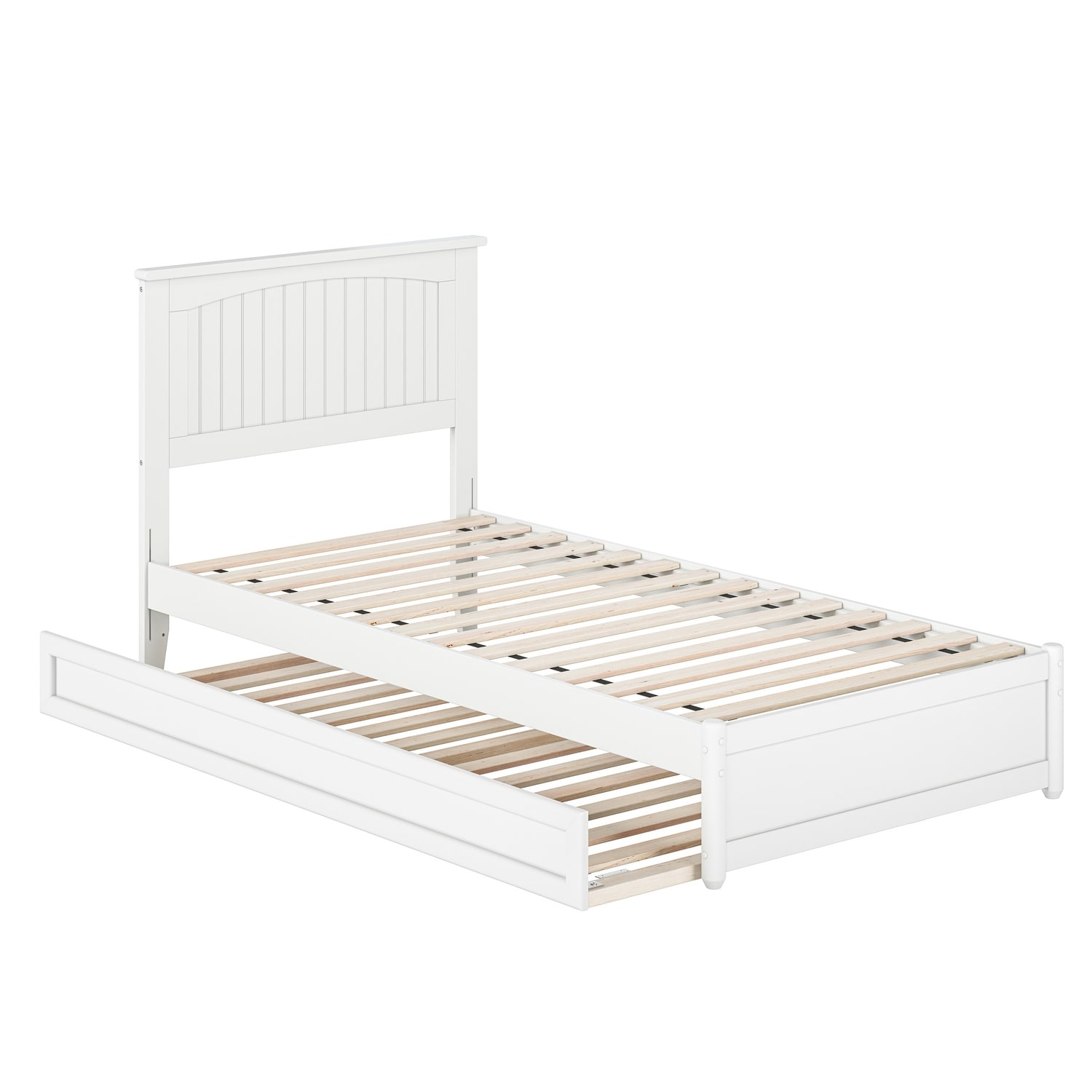Malta Platform Bed with Panel Footboard and Twin XL Trundle
