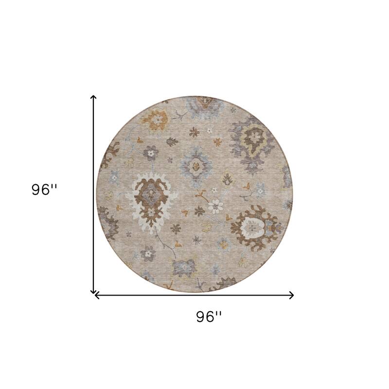 HomeRoots Floral Traditional Rectangle Outdoor Rug