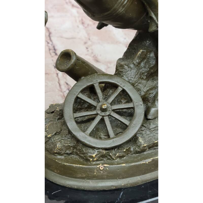 Bronze Napoleon Crossing The Alps On Imitative Horse Statue – Historical Military Art