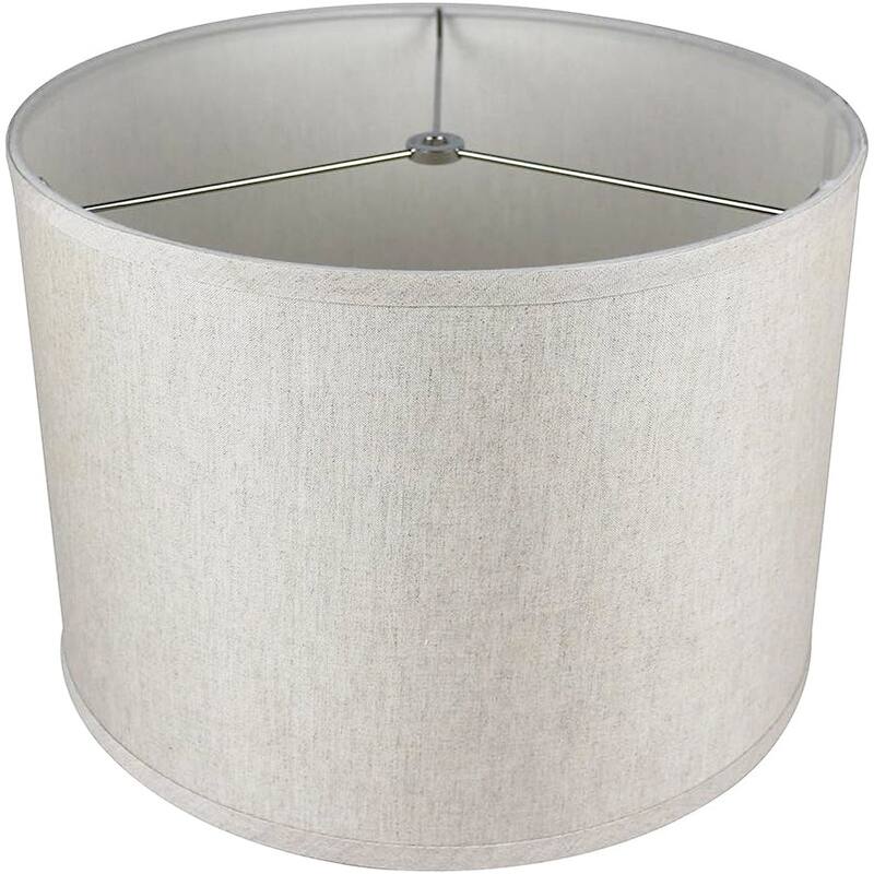 Classic Drum Smooth Linen Lamp Shade, 8" to 16" Bottom Size