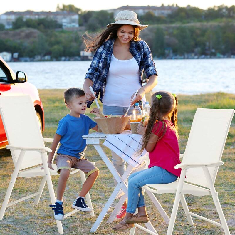 Aoodor Set of 4 Patio Folding Chairs