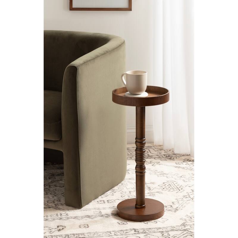 Kate and Laurel Bellport Pedestal End Table - 10x10x22