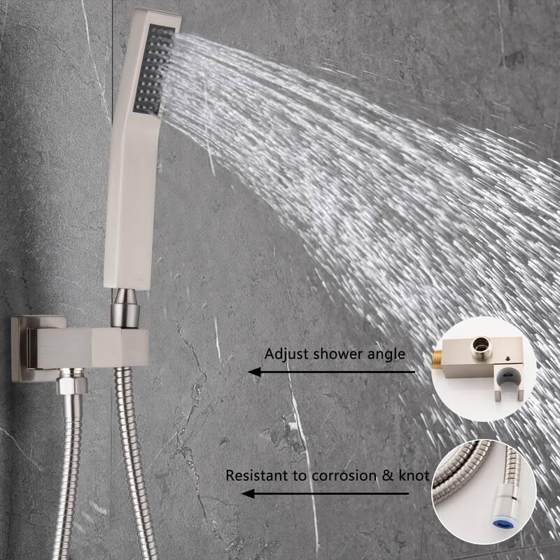Proox 12" Single Handle 2-Spray Shower Faucet Waterfall Tub Faucets