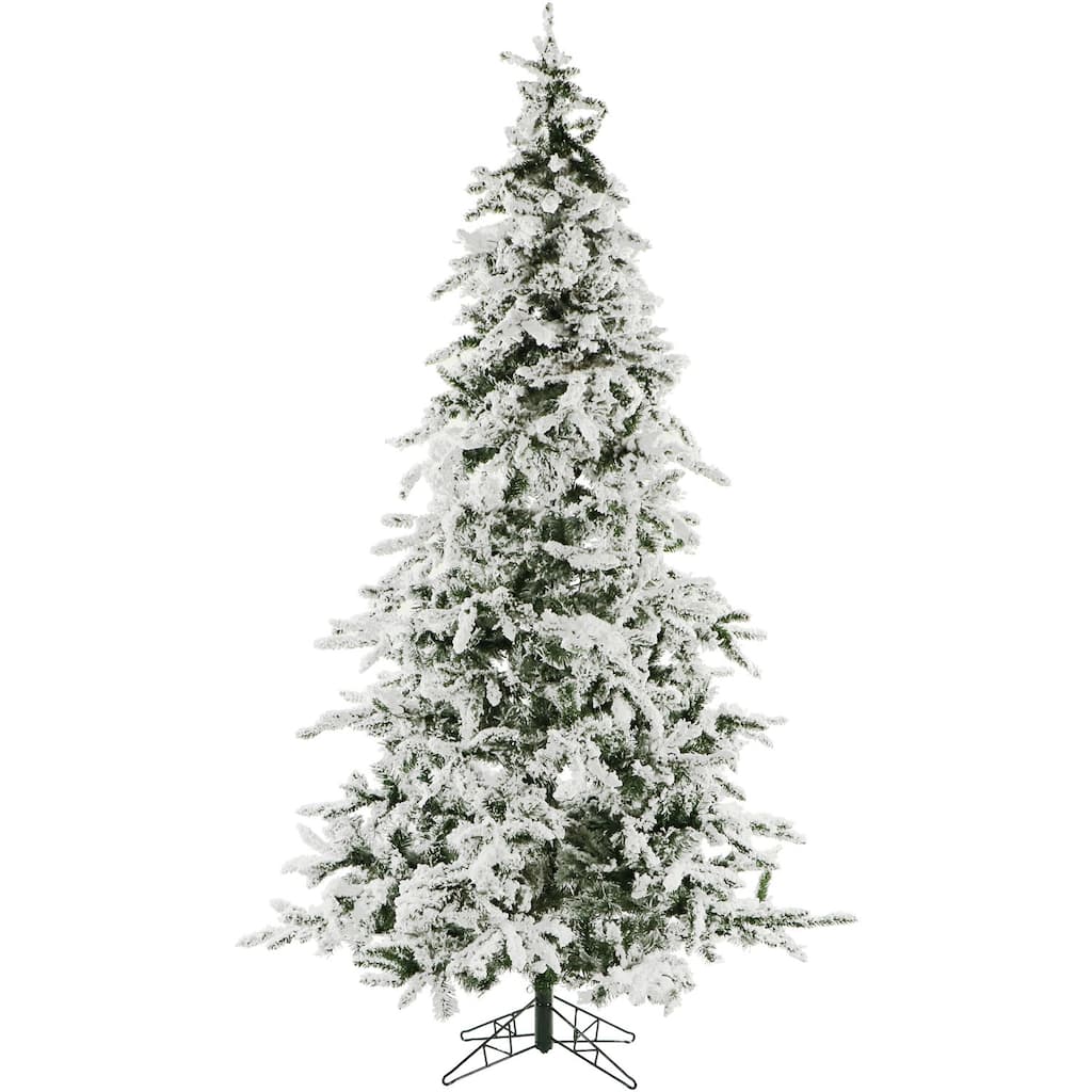 Christmas Time 7.5-Ft. White Pine Snowy Artificial Christmas Tree