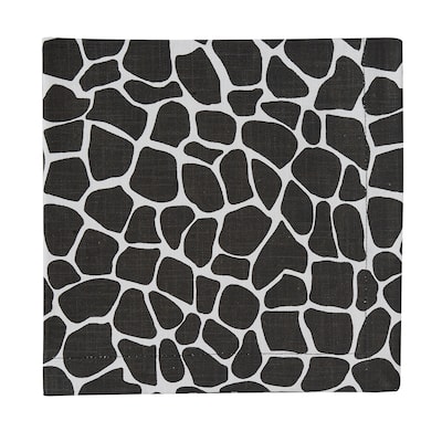 Split P Black Giraffe Printed Napkin Set of 4 - 20" X 20"