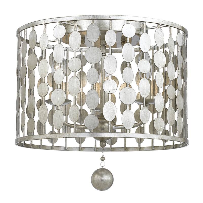 Crystorama Lighting Group Layla 3 Light 15" Wide Flush Mount Drum