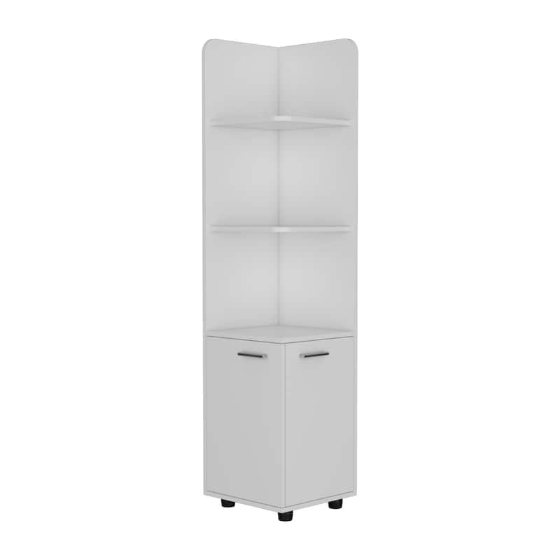 Freestanding Cabinet, One Drawer - White