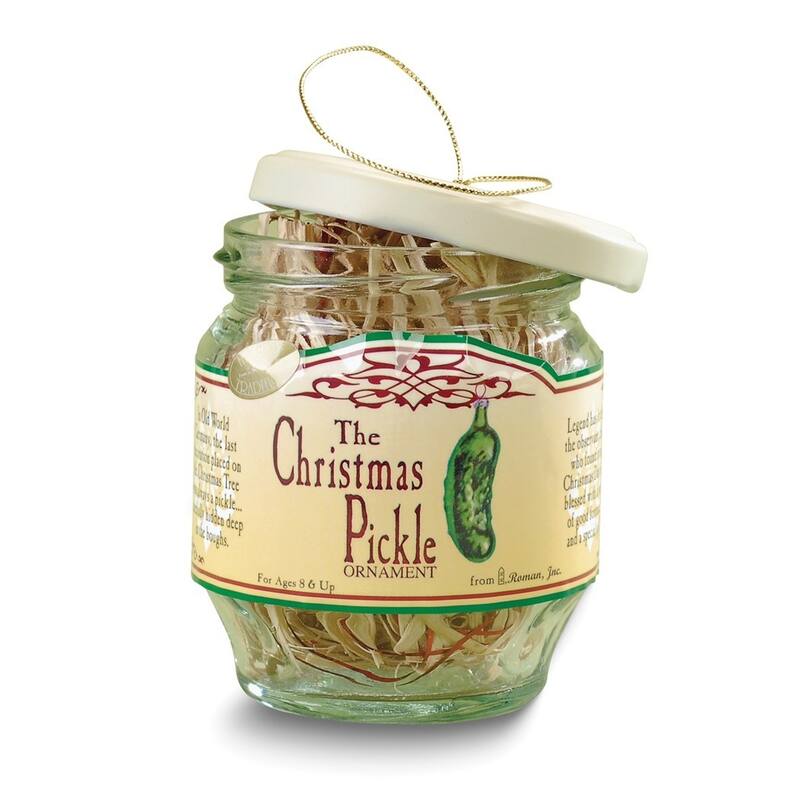 Curata Christmas Pickle Ornament in Glass Jar