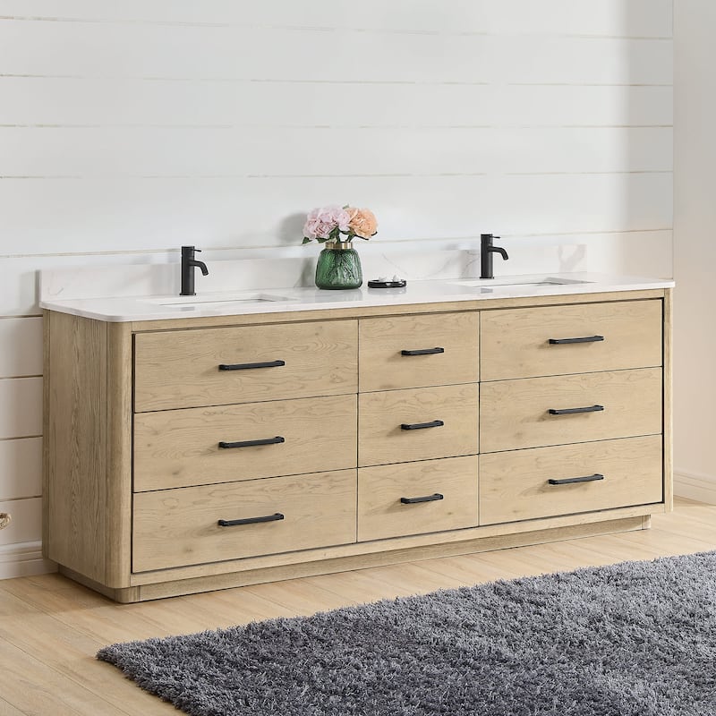 Miseno MV-NM-706584 Porto 84" Free Standing Double Basin Vanity Set