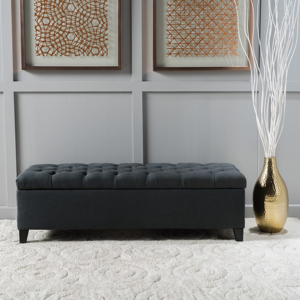 Ottilie Button-tufted Storage Ottoman Bench by Christopher Knight Home