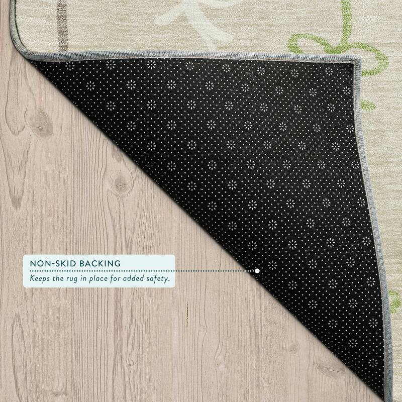 Machine Washable Indoor/ Outdoor Modern Bow Stripe Chantille Rug