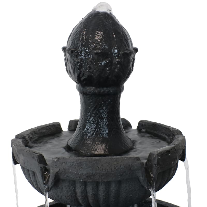 Sunnydaze Flower Blossom 3 Tiered Electric Fountain Lightweight - Choose Color