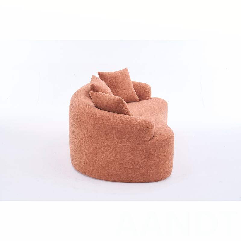 Chenille Fabric Loveseat Sofa