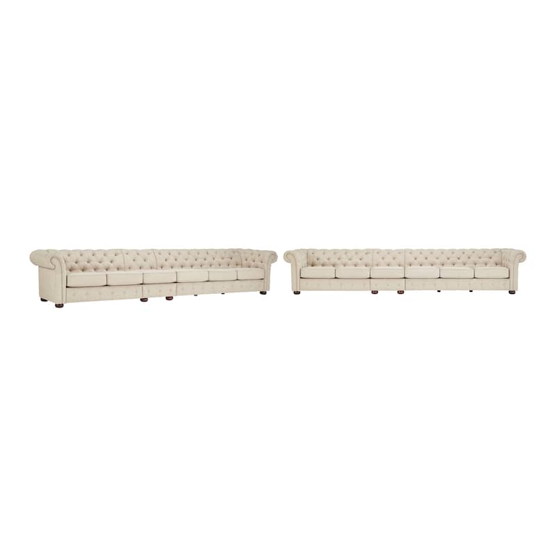 Gdansk 4-Seat Modular Chesterfield Sofa - 6-Seat Sofa