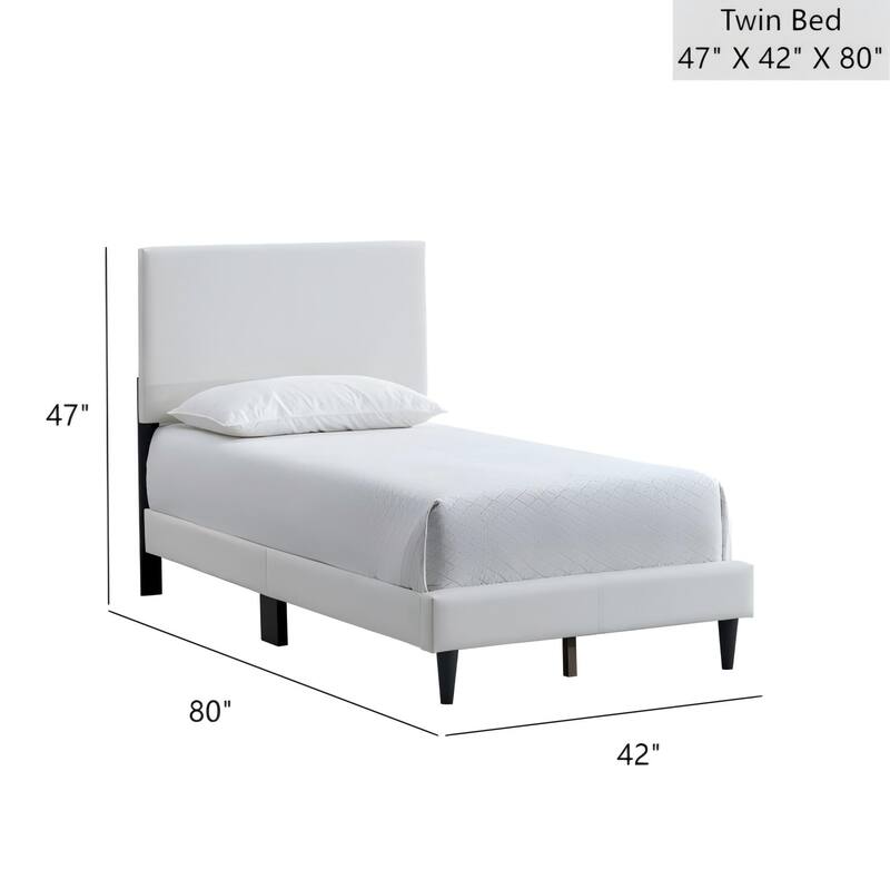 GDF Studio - Emily Modern Upholstered Bed with Adjustable Headboard (Mattress Not Included)