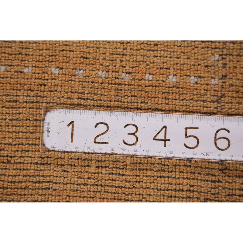 Hand Knotted Oriental 100% Wool Carpet Tribal Tribal Yellow & Gold Gabbeh Area Rug - 6' 3'' X 4' 7''