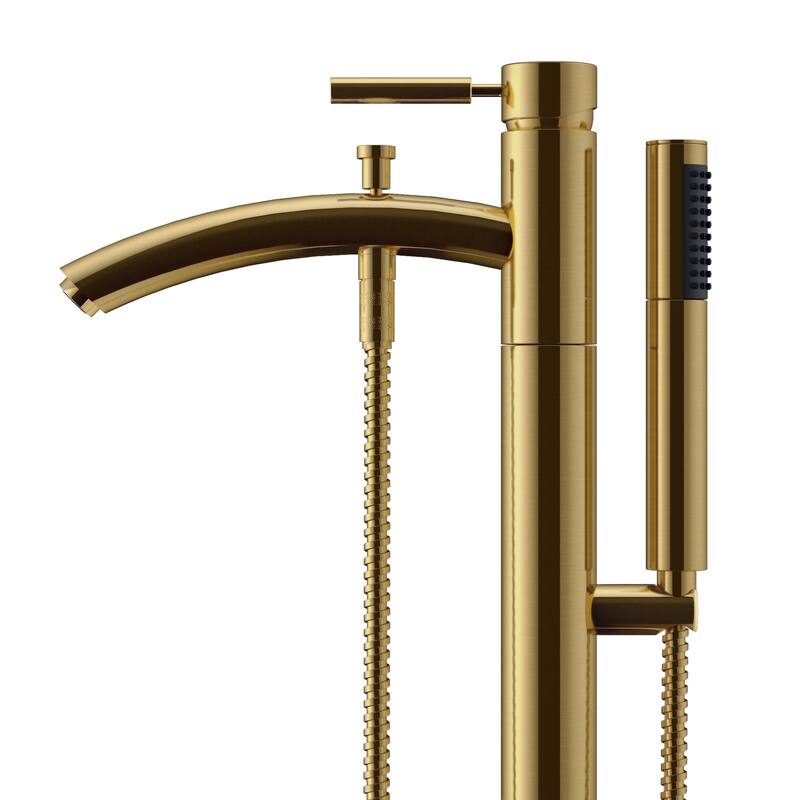 Wyndham Collection Taron 37-inch Brushed Gold Tub Filler