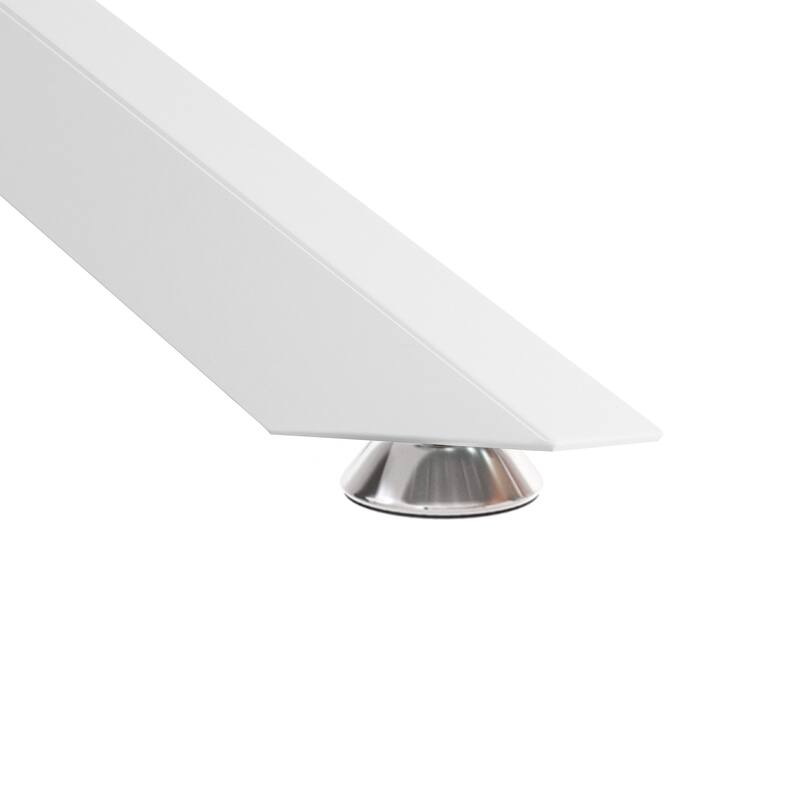 39.37" Rectangular Tempered Glass Coffee Table, Stylish Design with Metal Legs, Coffee Table for Living Room