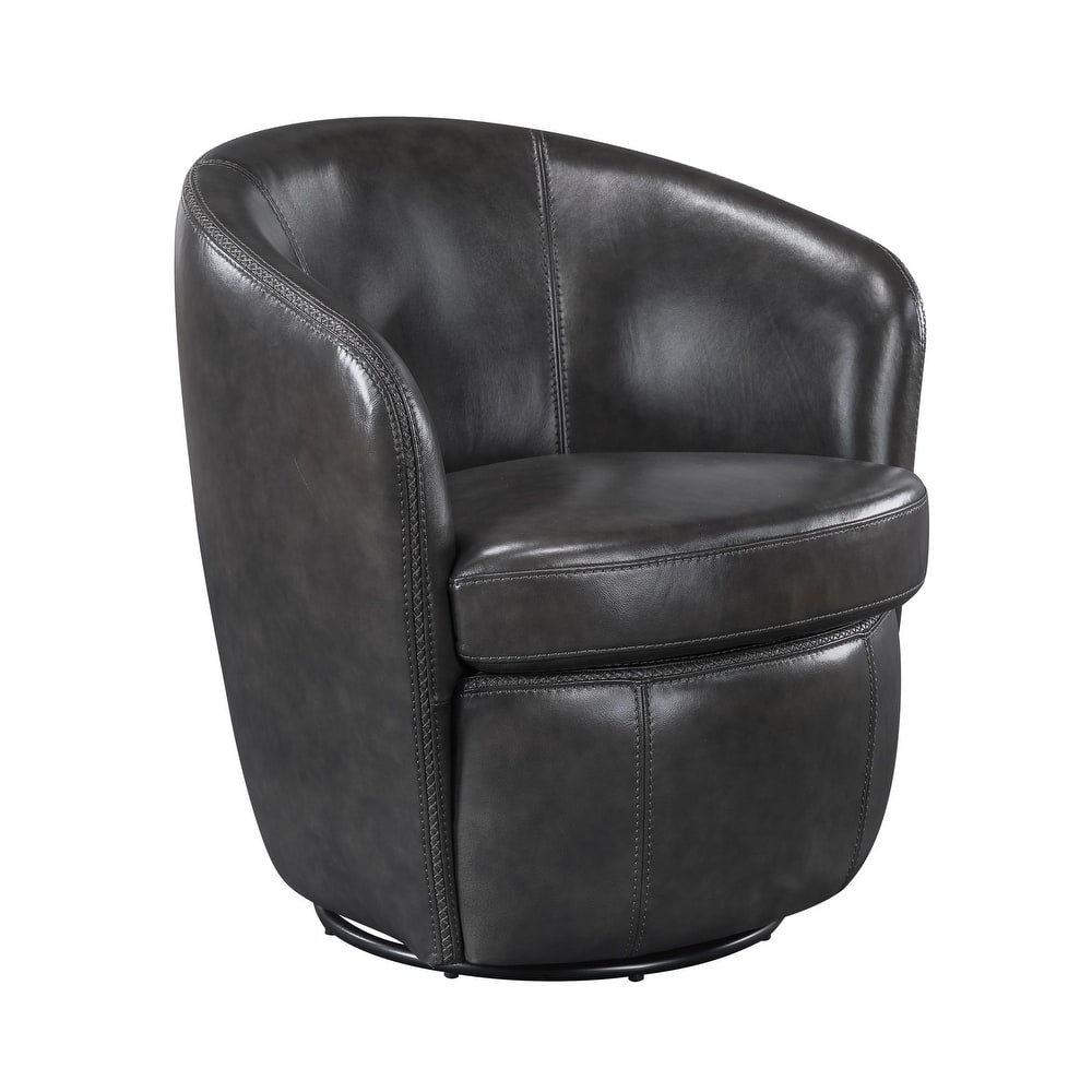 Fremont & Park Ellis 31" Leather Swivel Chair - 360-Degree Swivel