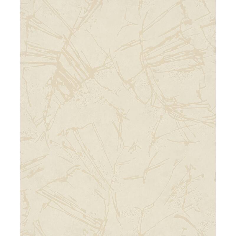 Galerie Wallcoverings Terra Collection Graphic Stone Glitter Finish Clay on Non-woven Wallpapr Roll - 33-feet long x 21-inches wide - White