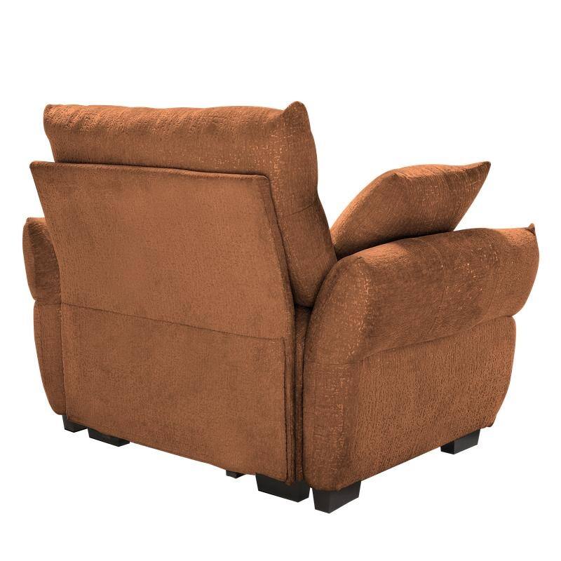 47" Ergonomic Single Seater Sofa with High-Resilience Support Cushions and Throw Pillows