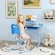preview thumbnail 2 of 25, Qaba Kids Desk and Chair Set Height Adjustable Student Writing Desk Children School Study Table